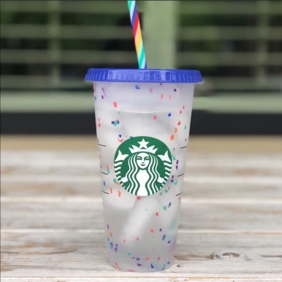 2 Starbucks 2020 Color Changing Confetti Cups - Picture 3 of 3